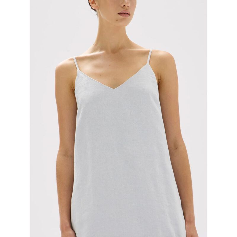 Assembly Label Vallory Linen Slip Dress Blue Haze image number 2